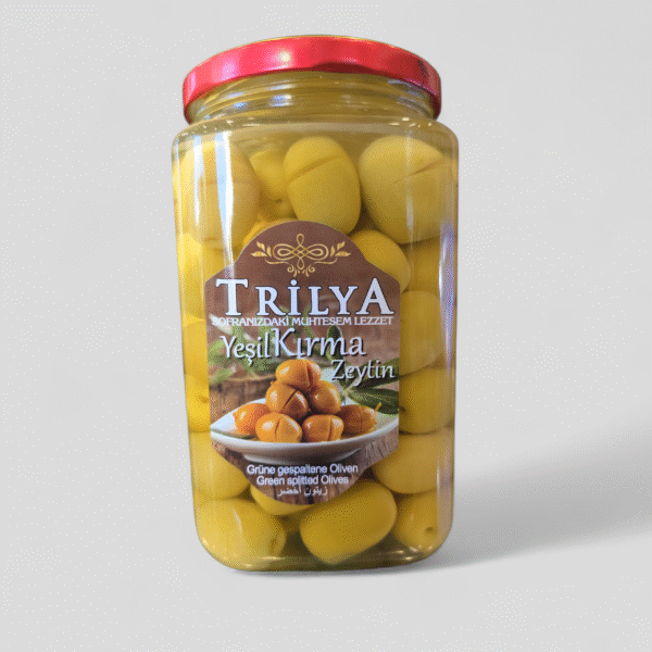 Trilya Grüne gespaltene Oliven 850gr